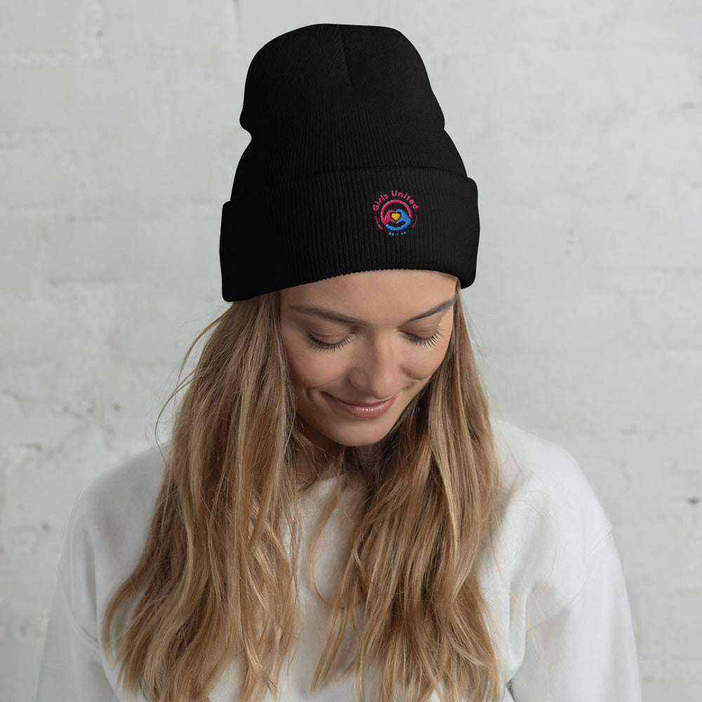Girls United by Love logo Cuffed Beanie