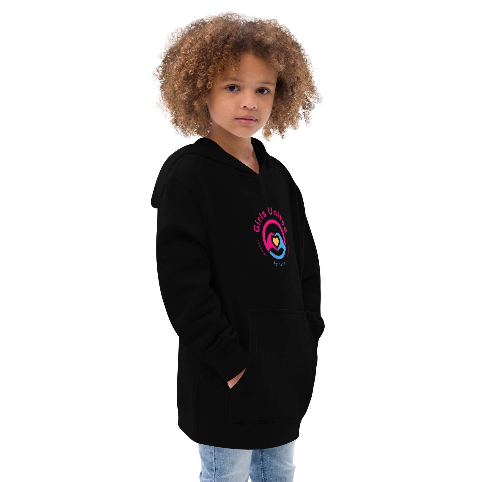 Girls United by Love Kids fleece hoodie, Children's size