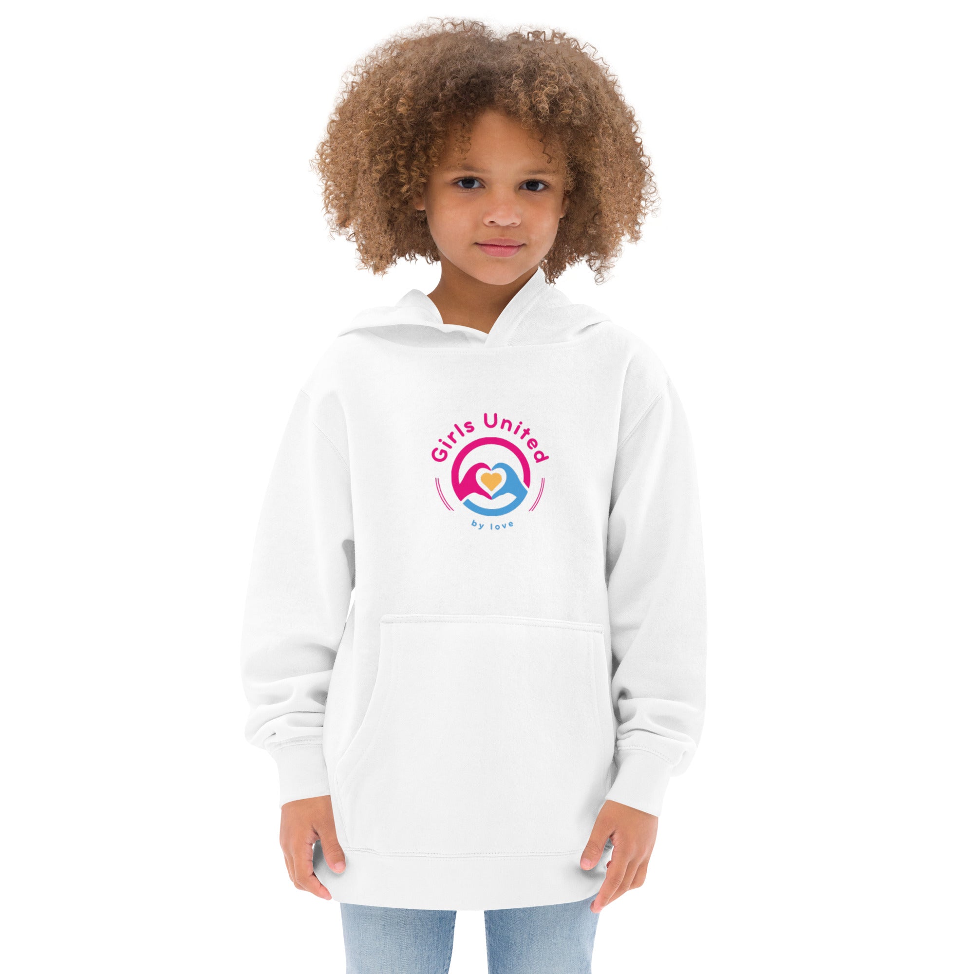 Girls United by Love Kids fleece hoodie, Children's size