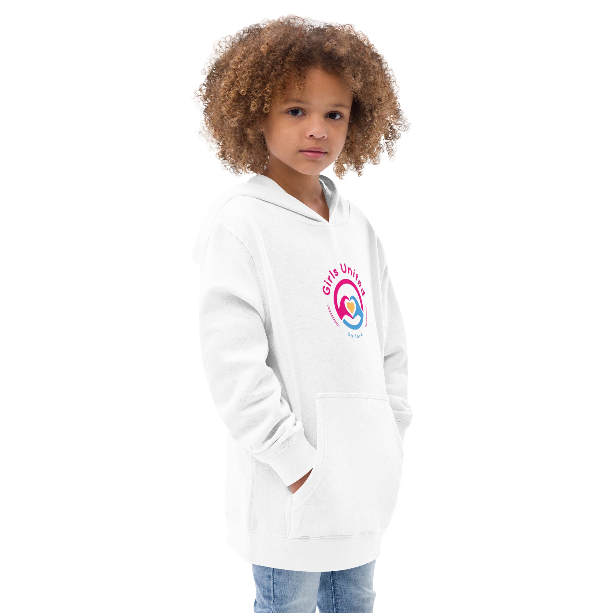 Girls United by Love Kids fleece hoodie, Children's size