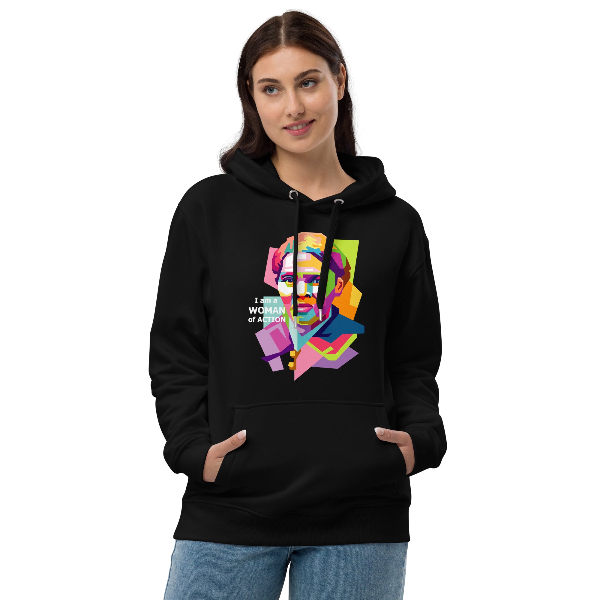 Harriet Tubman A Woman of Action Premium eco hoodie