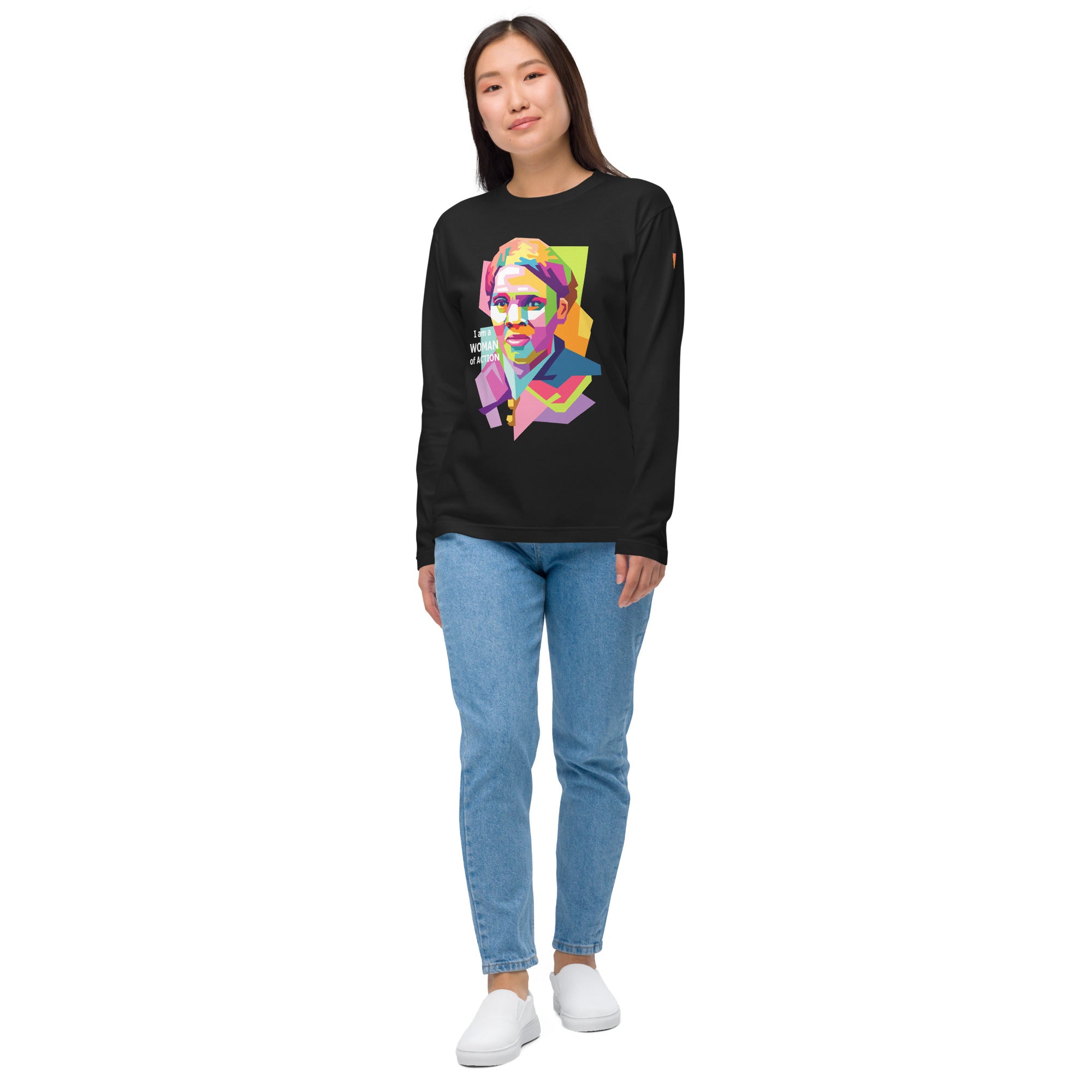 Harriet Tubman A Woman of Action Unisex long sleeve t-shirt