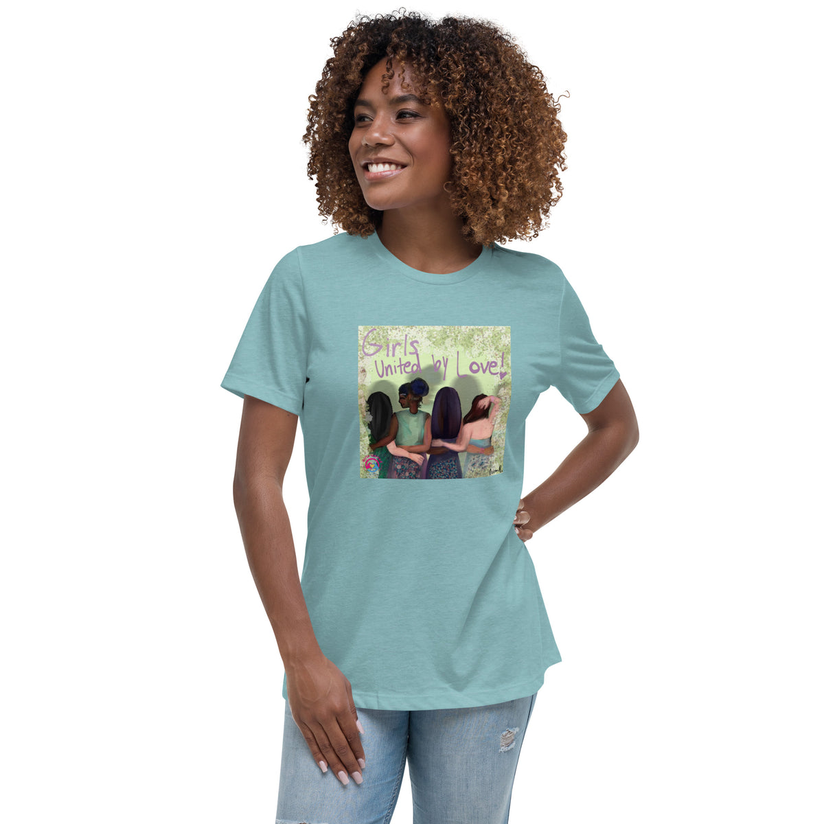 "Girls United By Love", Relaxed T-Shirt designed by Ocean Brown